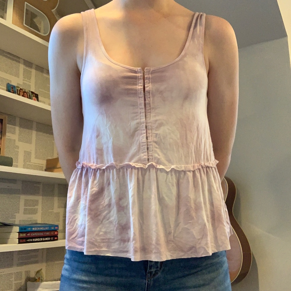 Pink Tie-Dye Tank Top